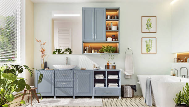 Custom Pull-Out Drawers Remove Bathroom Clutter